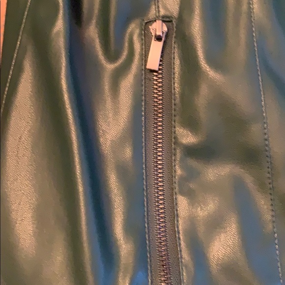 Jewel green faux-leather jacket - Picture 3 of 7
